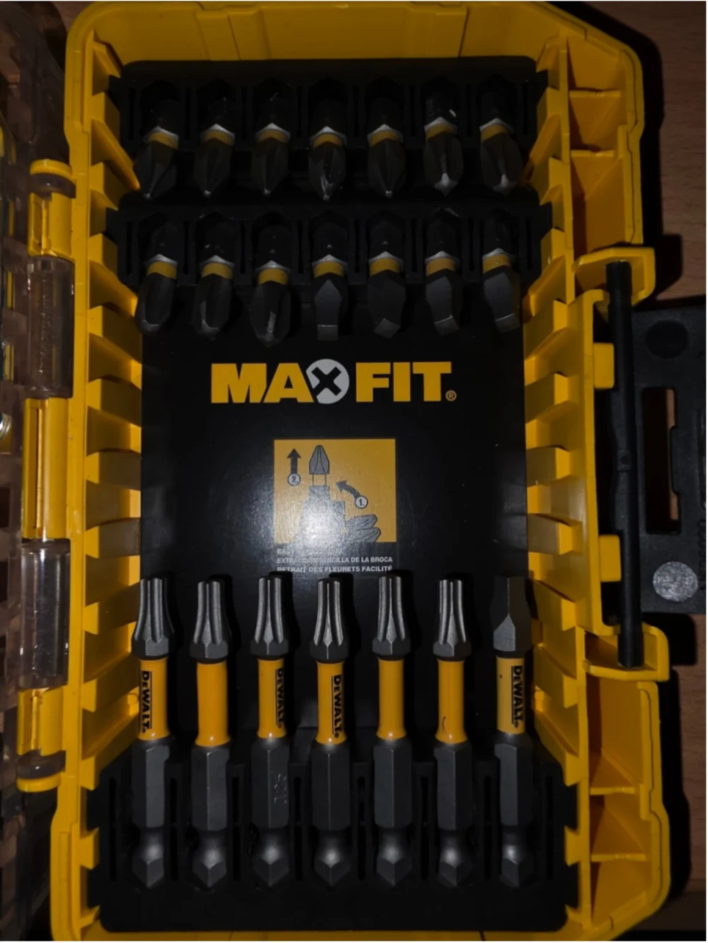 DEWALT MAXFIT 52pc Impact Driver Bit Set ToughCase PH2 T25 Torx Square NEW